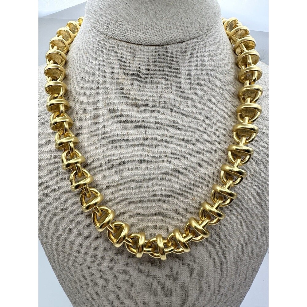 Vintage Givenchy Link Chain Chunky Necklace 19”